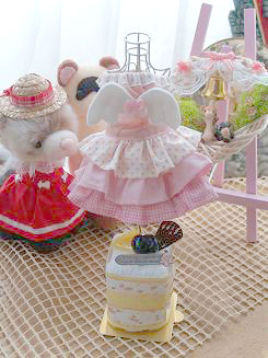 フェレットの洋服・ふりふり天使・ピンクピンクＳ１