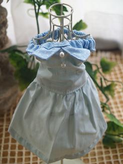 フェレットの服・帯・青い水玉３