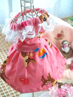 フェレットの服・フェレットの洋服・バンビピンク２