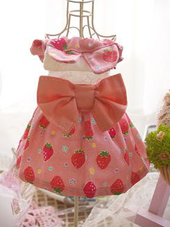 フェレット洋服・いちご・ピンクのいちご４