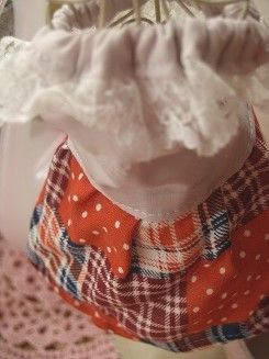 フェレットの洋服・パッチワーク柄・赤＆グレー