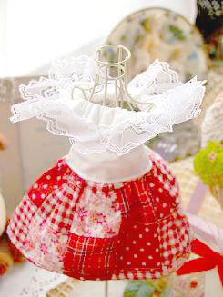 フェレットの洋服・パッチワーク・赤１