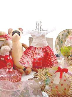 フェレットの洋服・パッチワーク・赤２