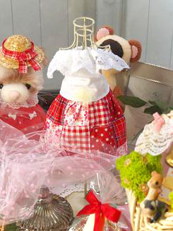 フェレットの洋服・パッチワーク・赤５