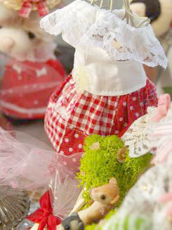 フェレットの洋服・パッチワーク・赤７