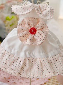 フェレットの服・まんまるお花・白１