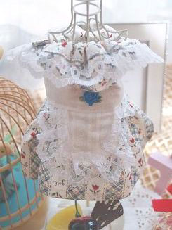 フェレットの服・チューリップエプロン・濃い青３