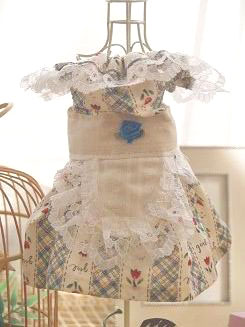 フェレットの服・チューリップエプロン・濃い青４