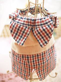 フェレットのズボン・男の子・オス・秋冬ズボン・赤チェック