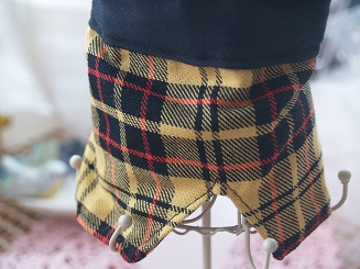 フェレットのズボン・男の子・オス・元気にお遊びズボン・黄色チェック