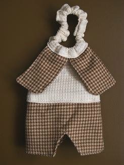 フェレットの洋服・作業服・ジャケット・茶色の格子１