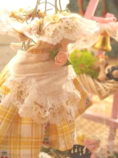 フェレットの服・チューリップエプロン・黄色３