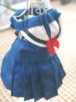 フェレットの洋服・秋冬セーラー・青２