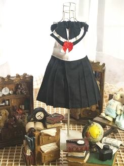 フェレット服・夏のセーラー・黒１