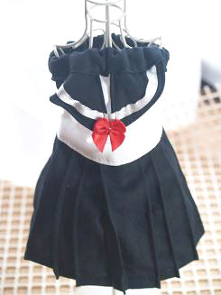 フェレット服・夏のセーラー・黒３