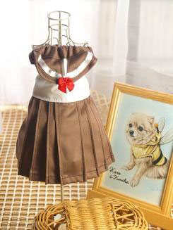 フェレット服・夏のセーラー・茶色１