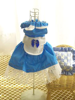 フェレットの洋服・ウェイトレス・水色１