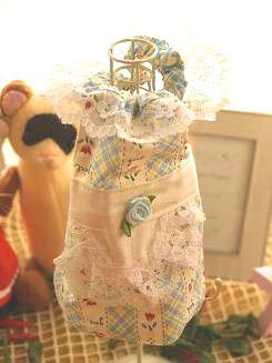 チューリップエプロンベスト・薄い青１