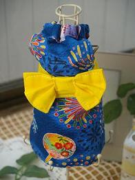 フェレット浴衣・青の花火＋黄色帯２